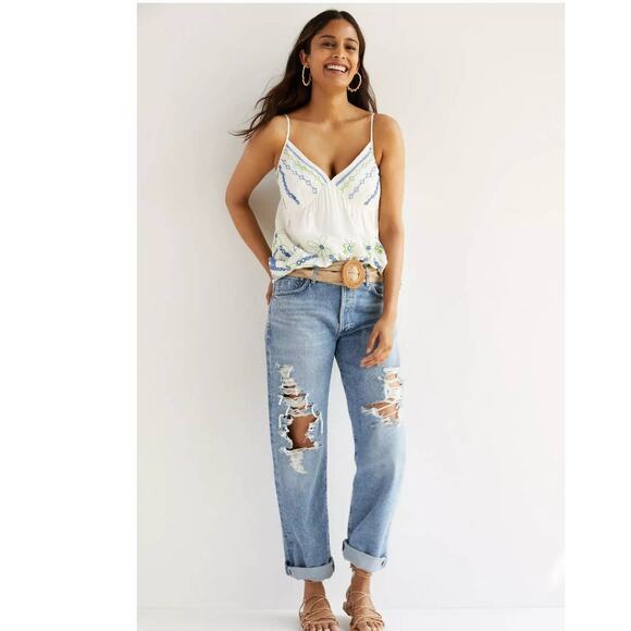 New Anthropologie x Forever That Girl Jordan Eyelet Babydoll Tank $118 Floral - Picture 4 of 5